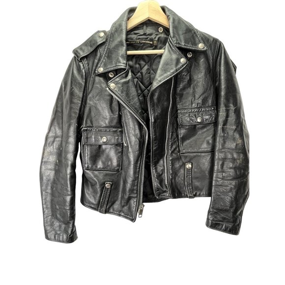 Vintage 70’s Cycle Champ Harley Davidson AMF Leather Jacket, Size 38R - Picture 2 of 14